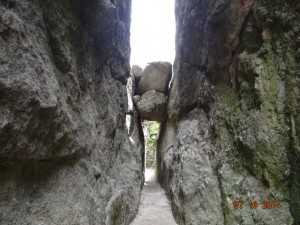 wedged rock