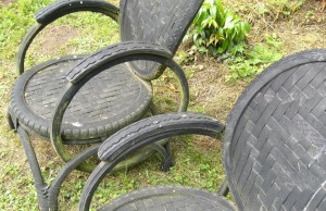 Bike tire chairs